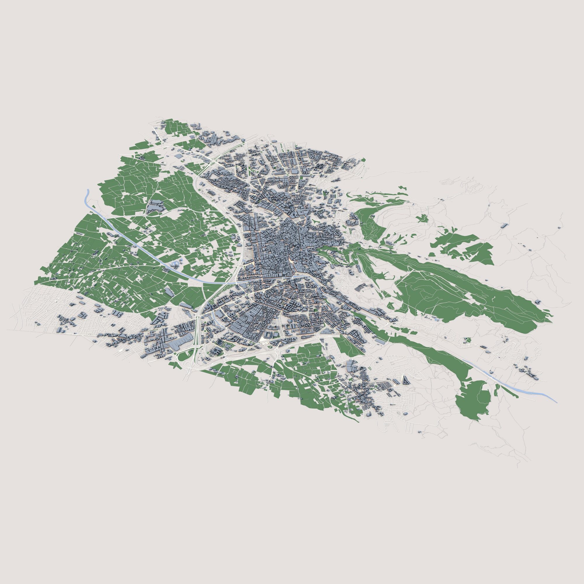 Granada City Spain 3D model_1