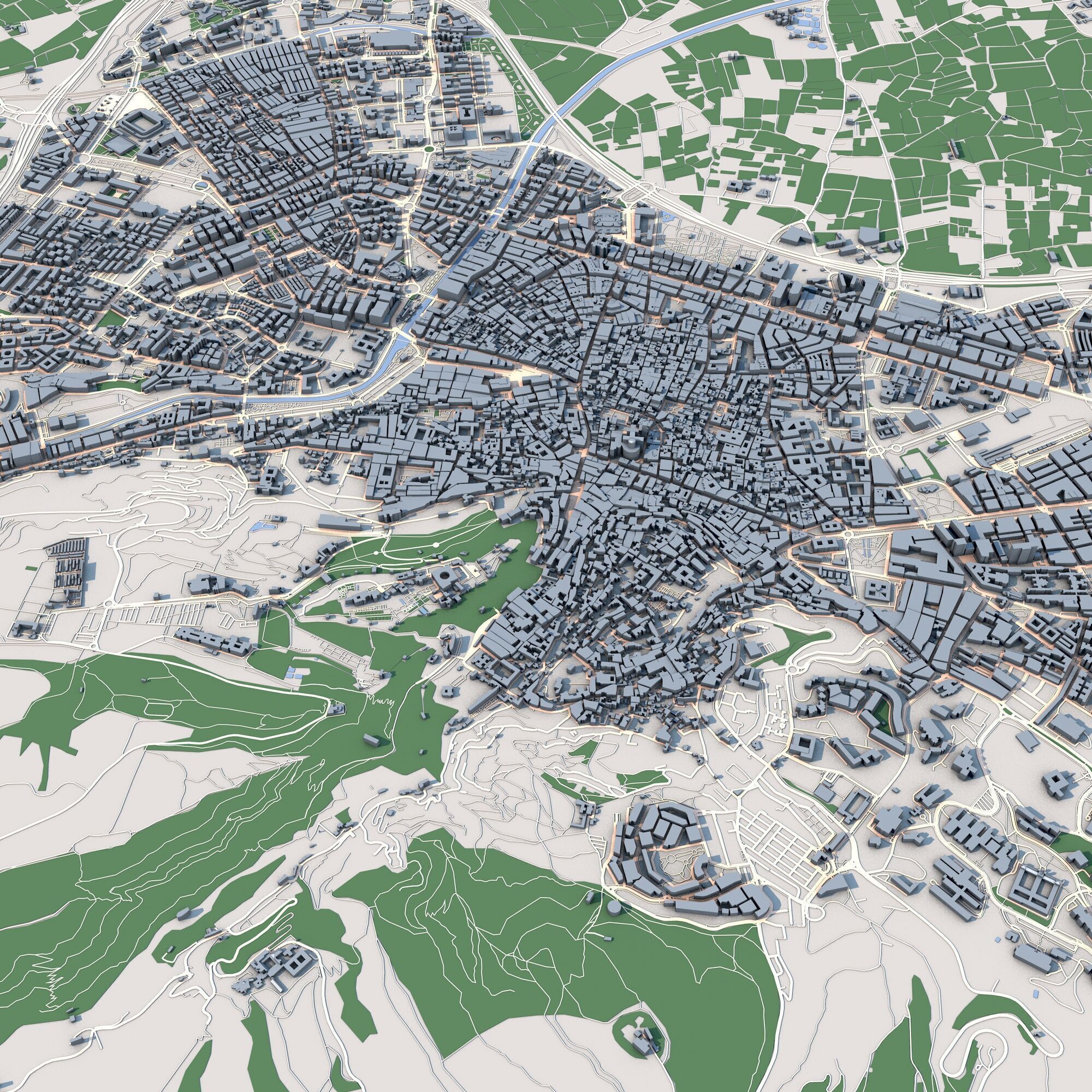 Granada City Spain 3D model_6