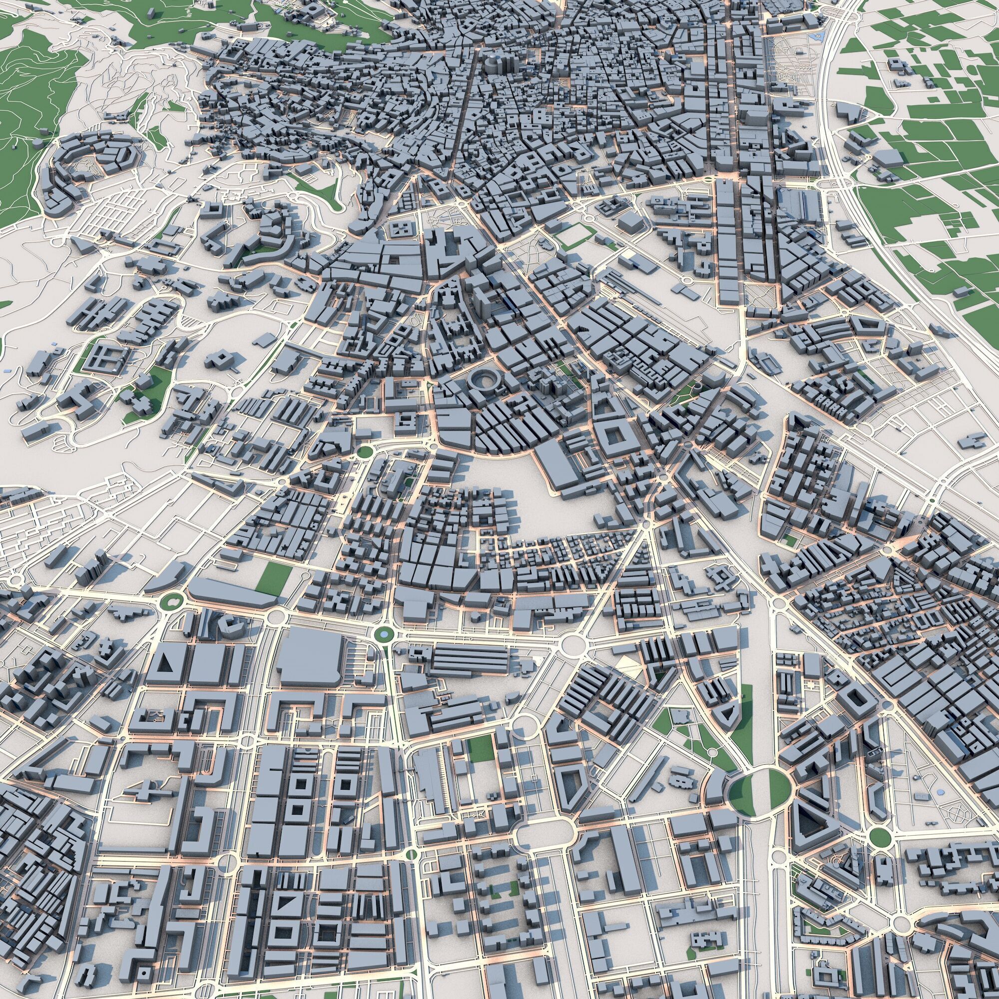 Granada City Spain 3D model_7