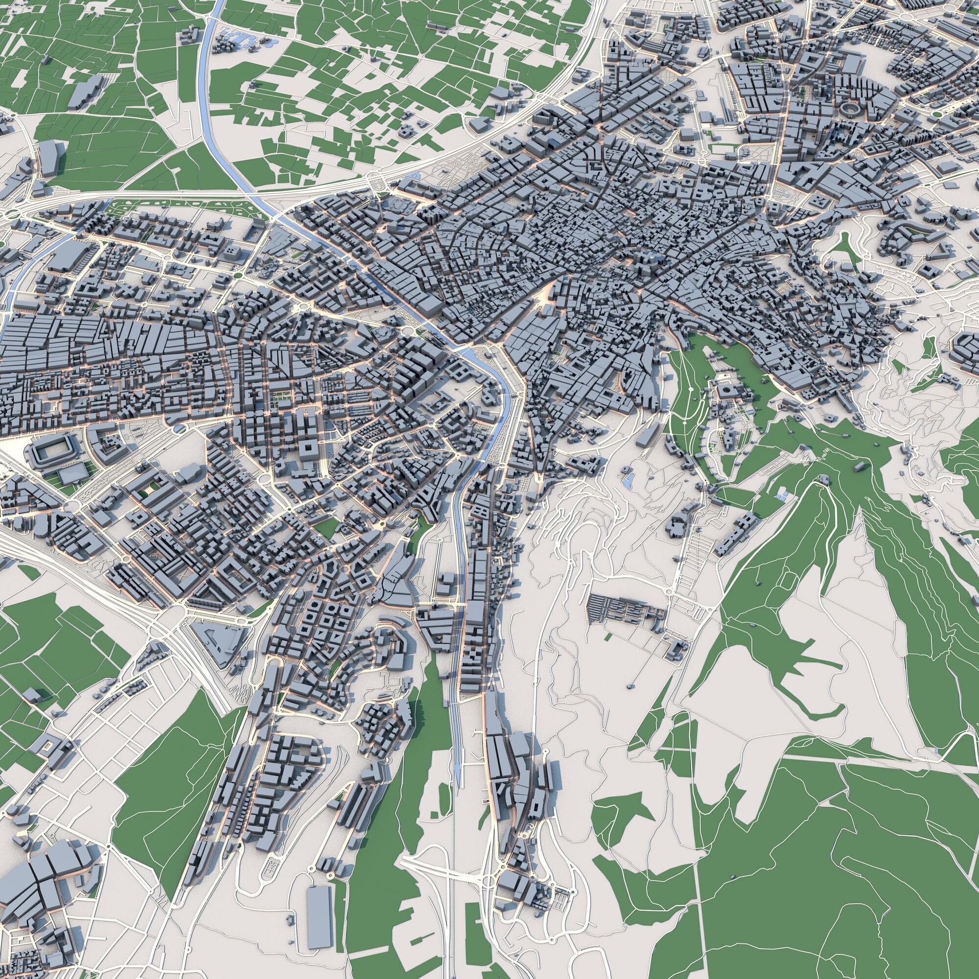 Granada City Spain 3D model_5