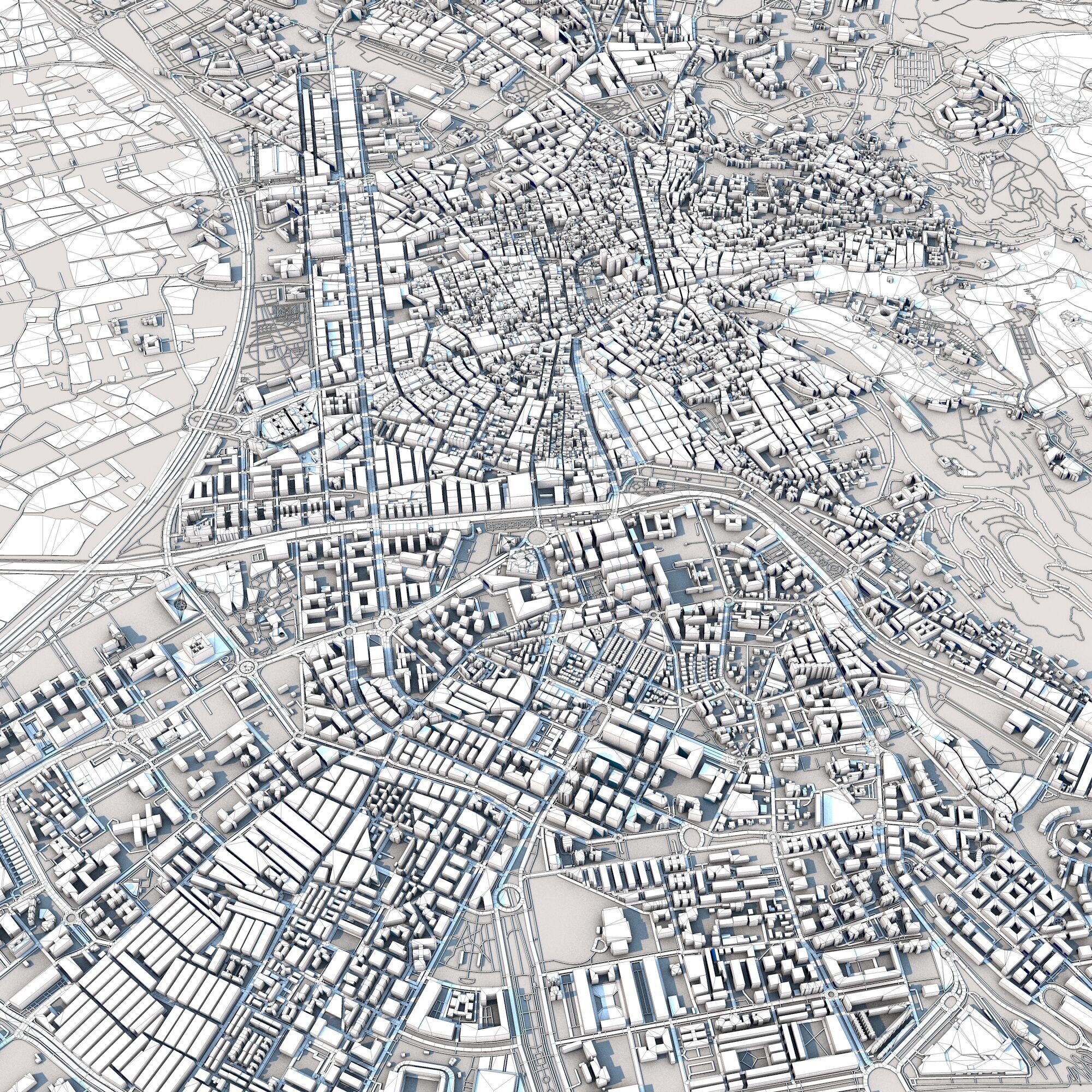 Granada City Spain 3D model_9