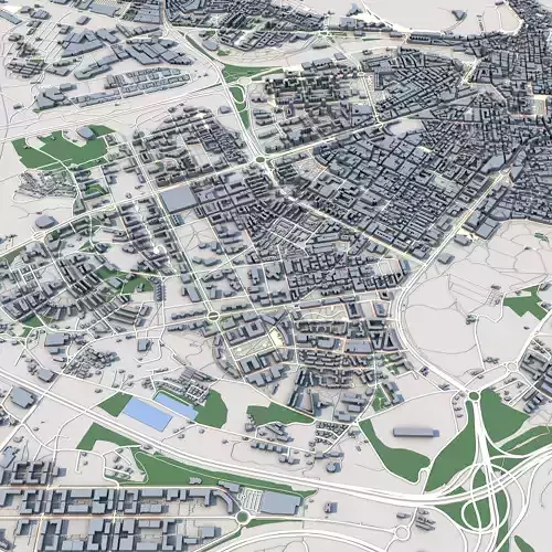 Gijon City Spain 3D model