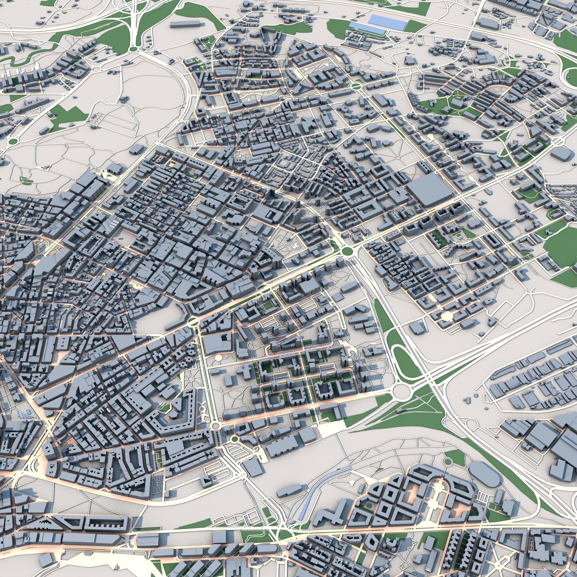 Gijon City Spain 3D model_7