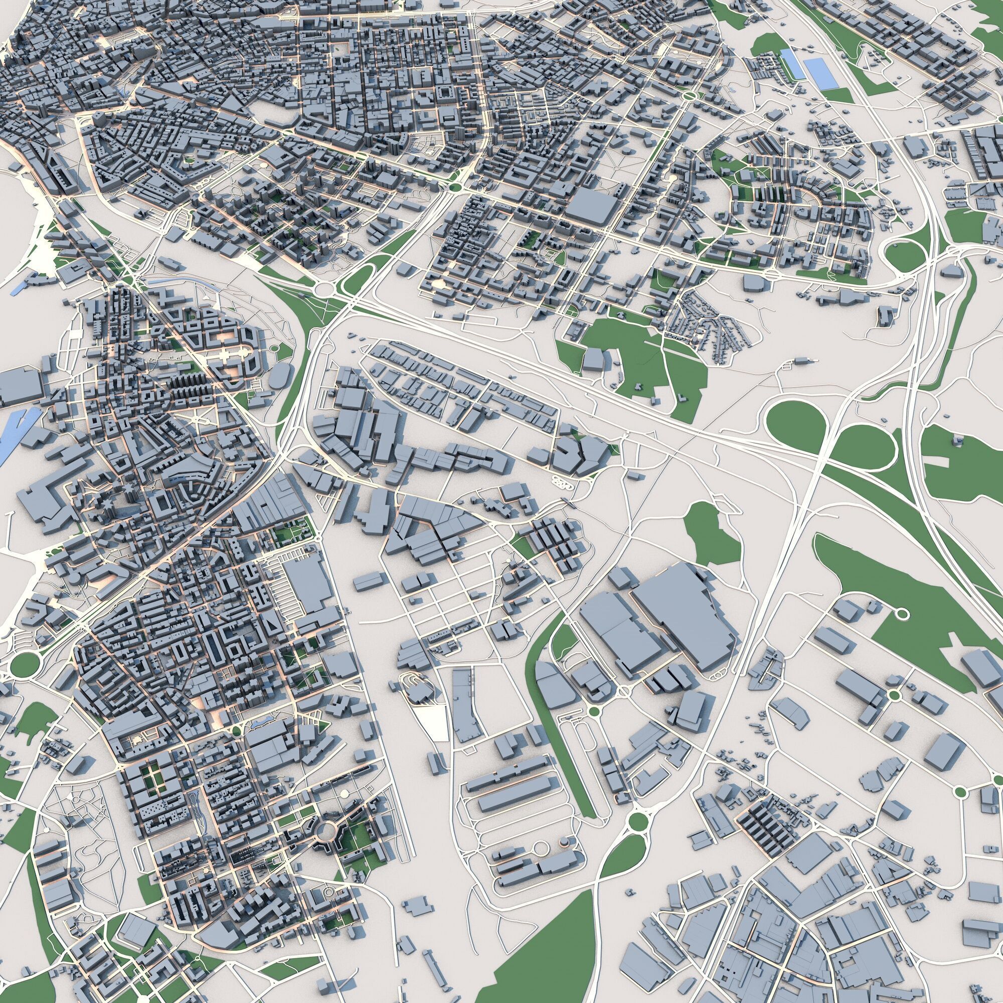 Gijon City Spain 3D model_6