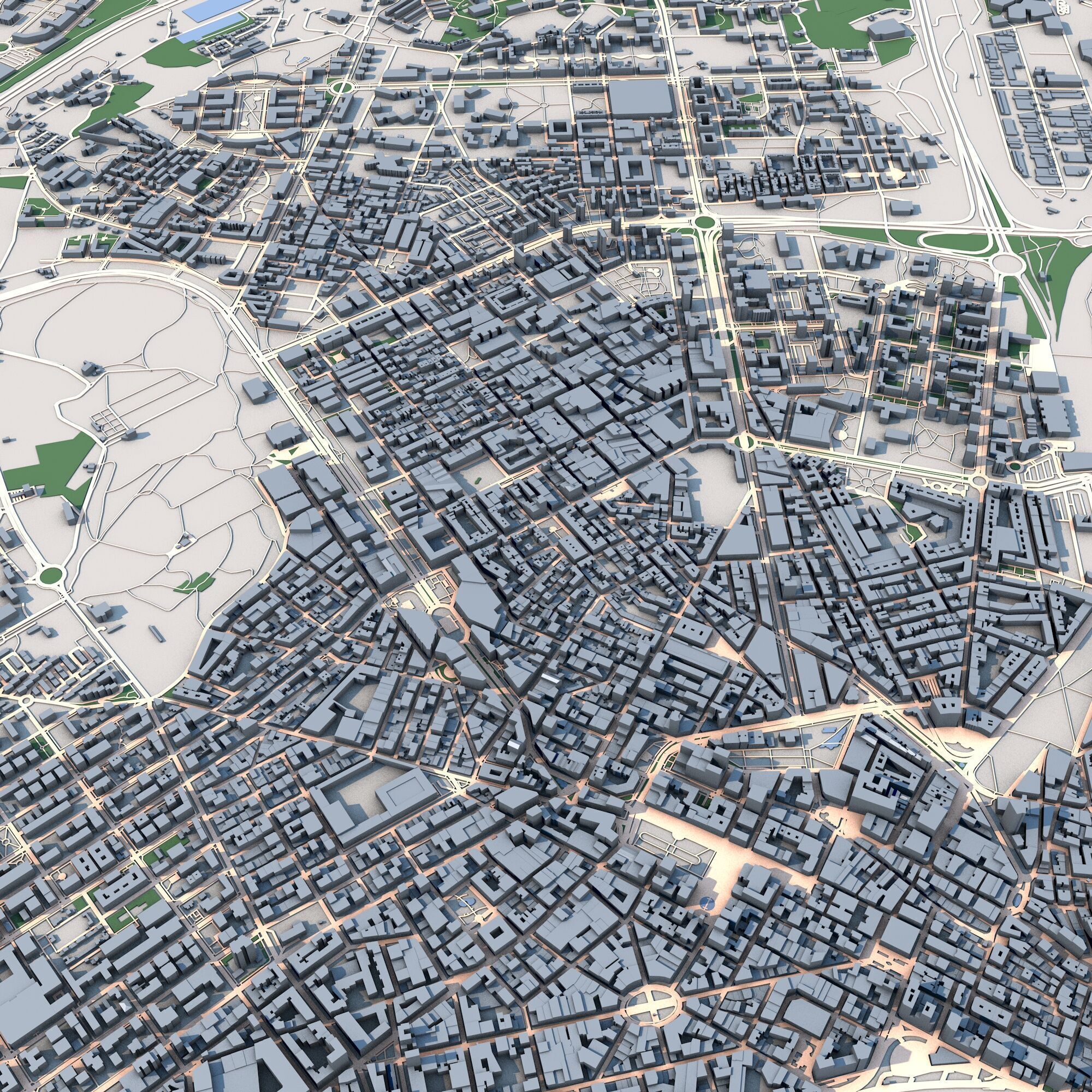 Gijon City Spain 3D model_8