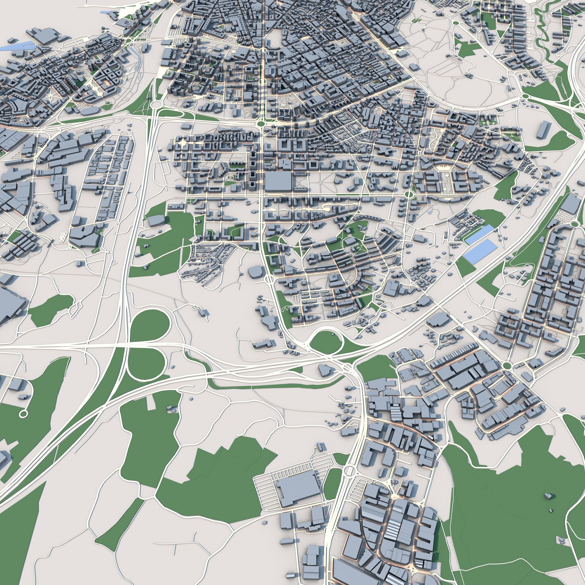 Gijon City Spain 3D model_5