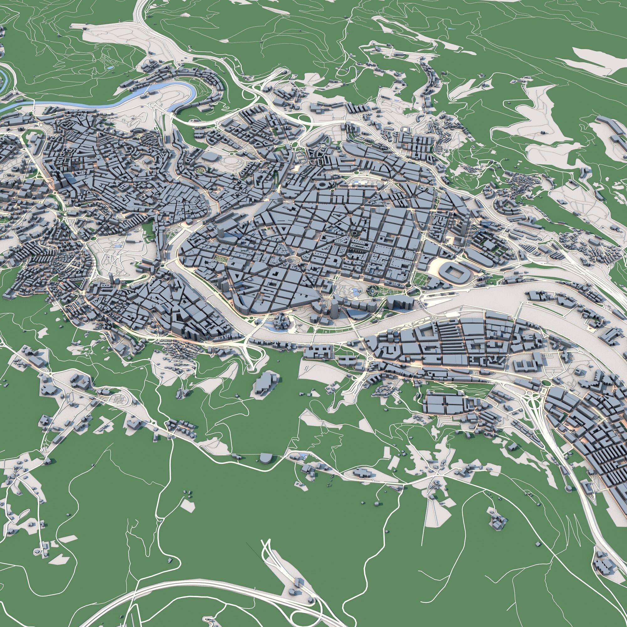 Bilbao City Spain 3D model_6