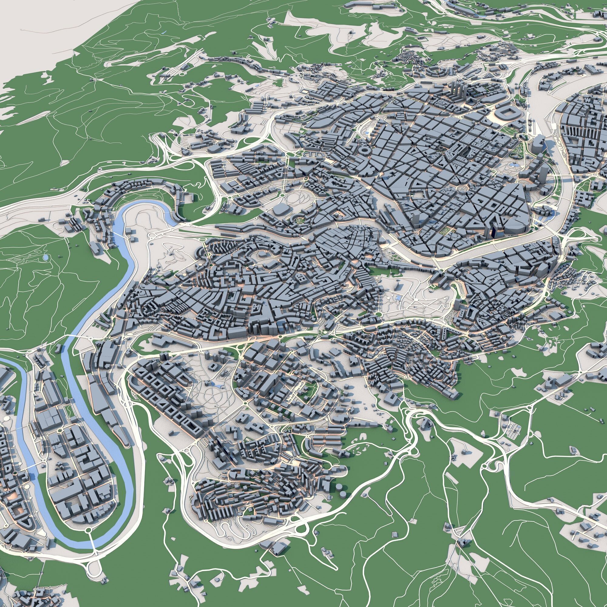 Bilbao City Spain 3D model_5