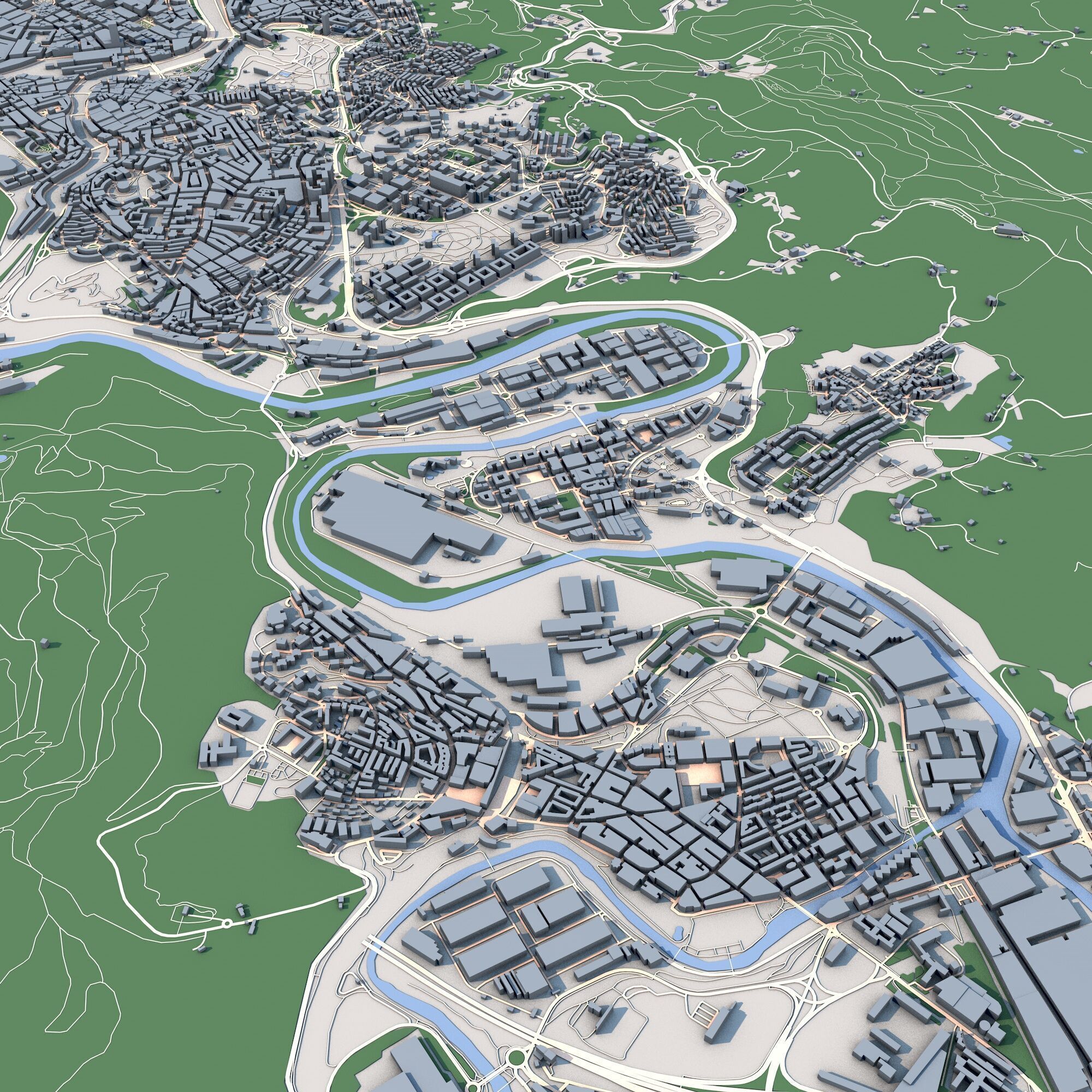 Bilbao City Spain 3D model_4