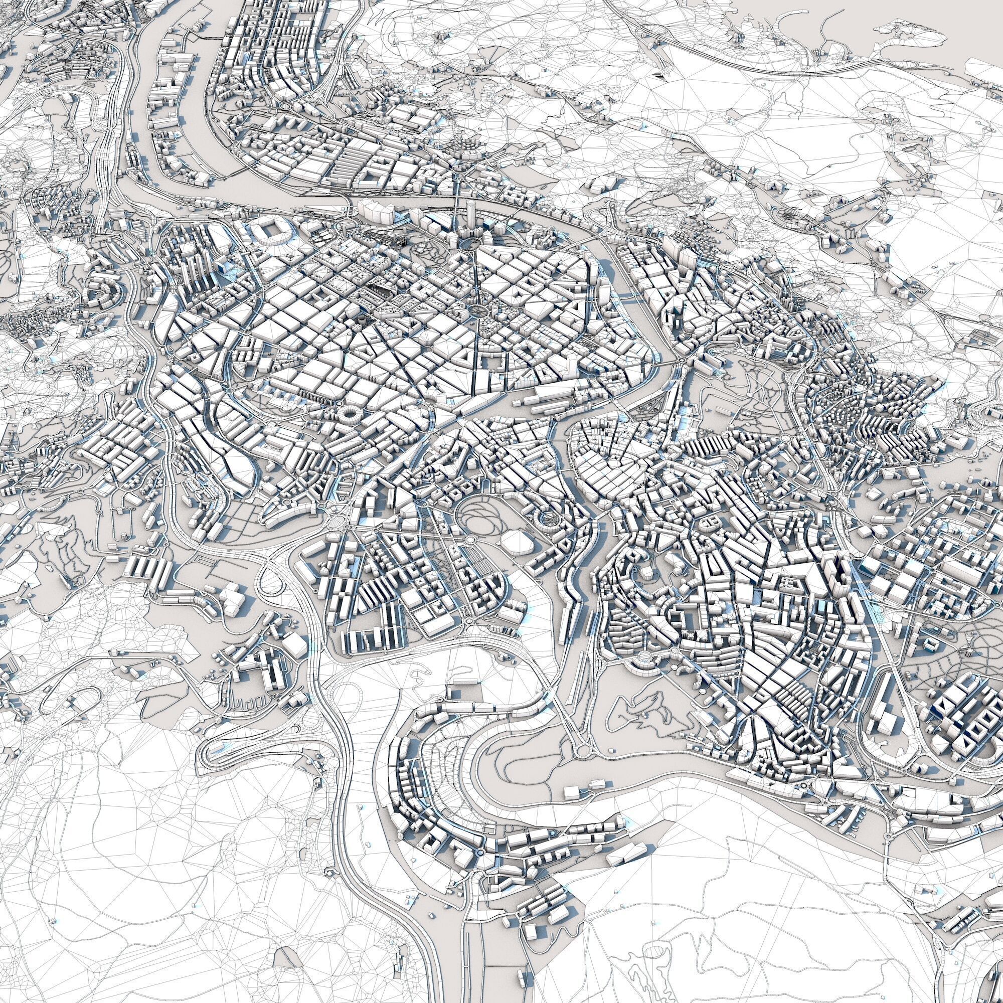 Bilbao City Spain 3D model_8