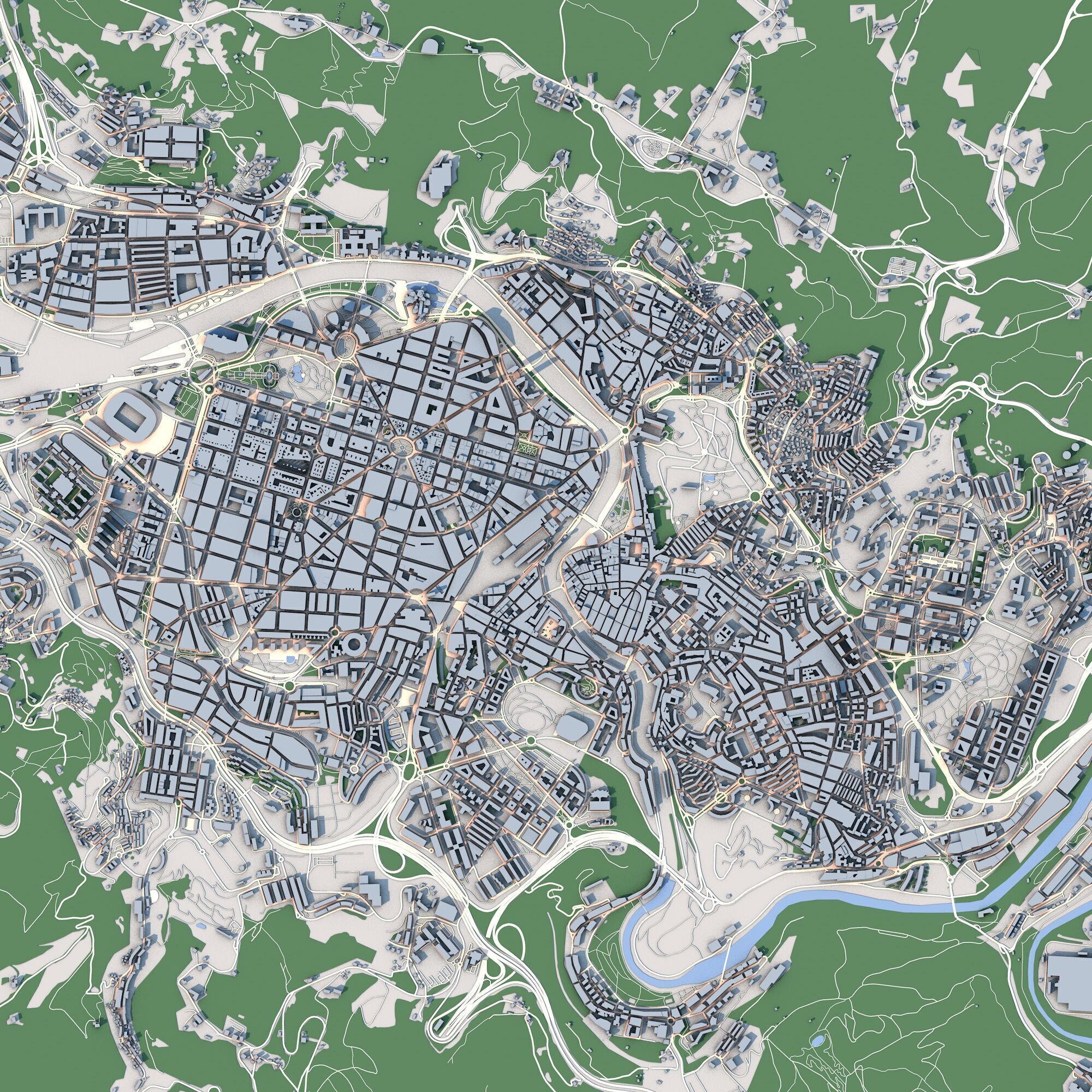 Bilbao City Spain 3D model_3