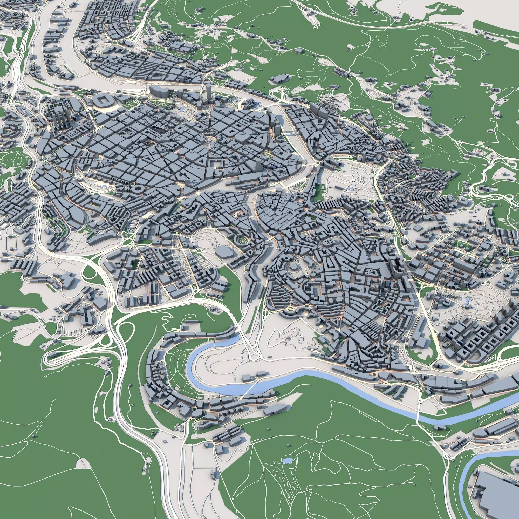 Bilbao City Spain 3D model_0
