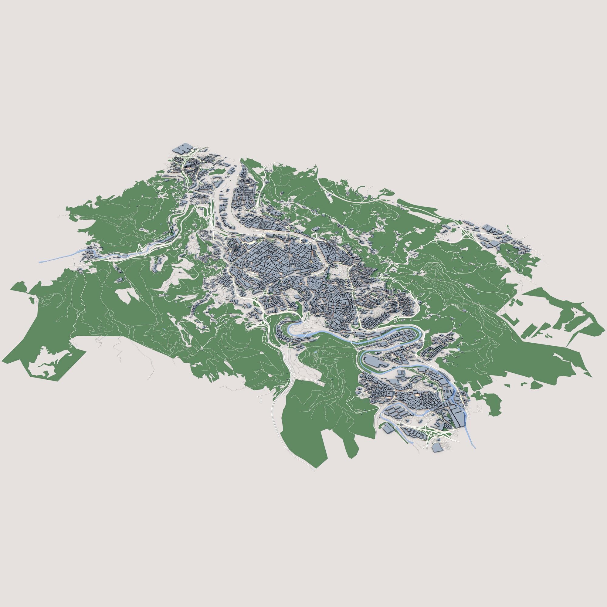 Bilbao City Spain 3D model_1