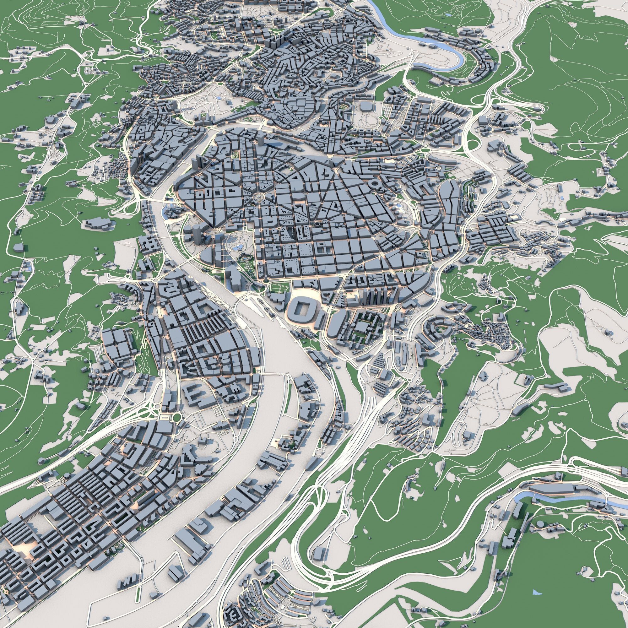 Bilbao City Spain 3D model_7