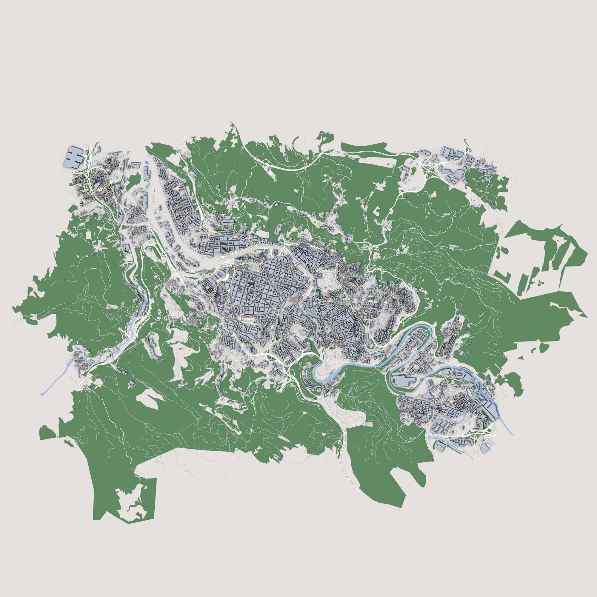 Bilbao City Spain 3D model_2