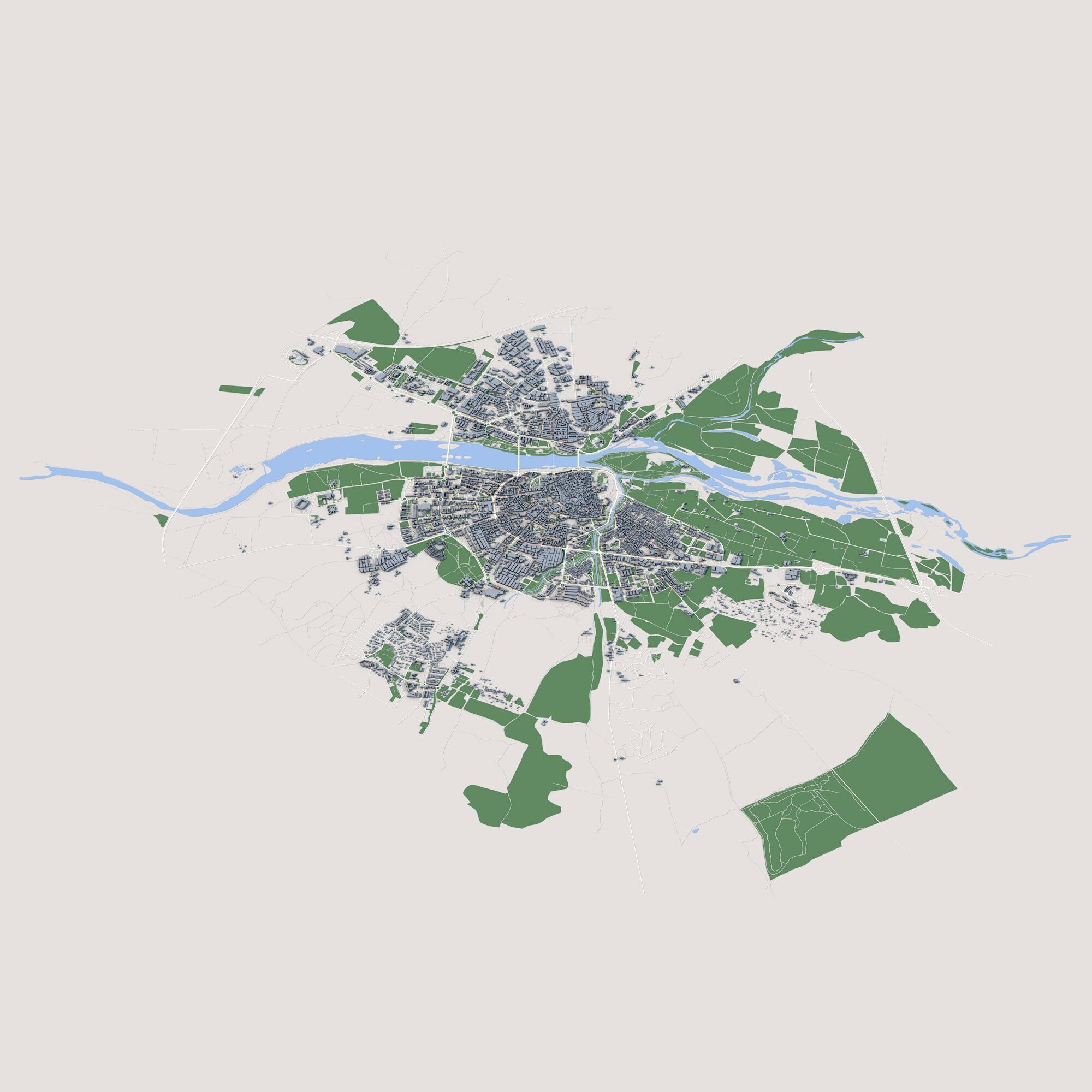 Badajoz City Spain 3D model_3