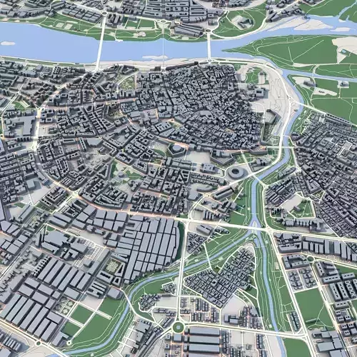 Badajoz City Spain 3D model