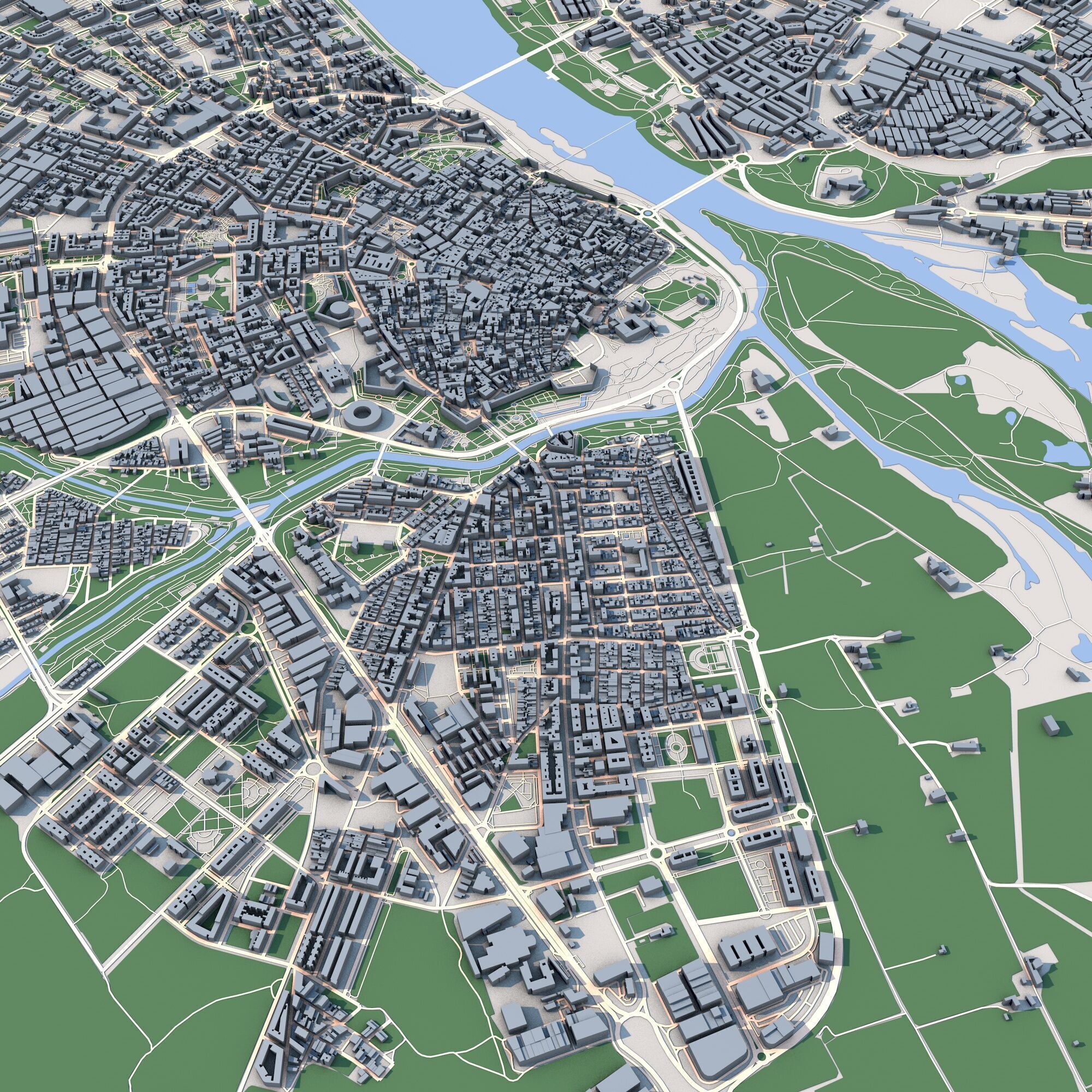 Badajoz City Spain 3D model_5