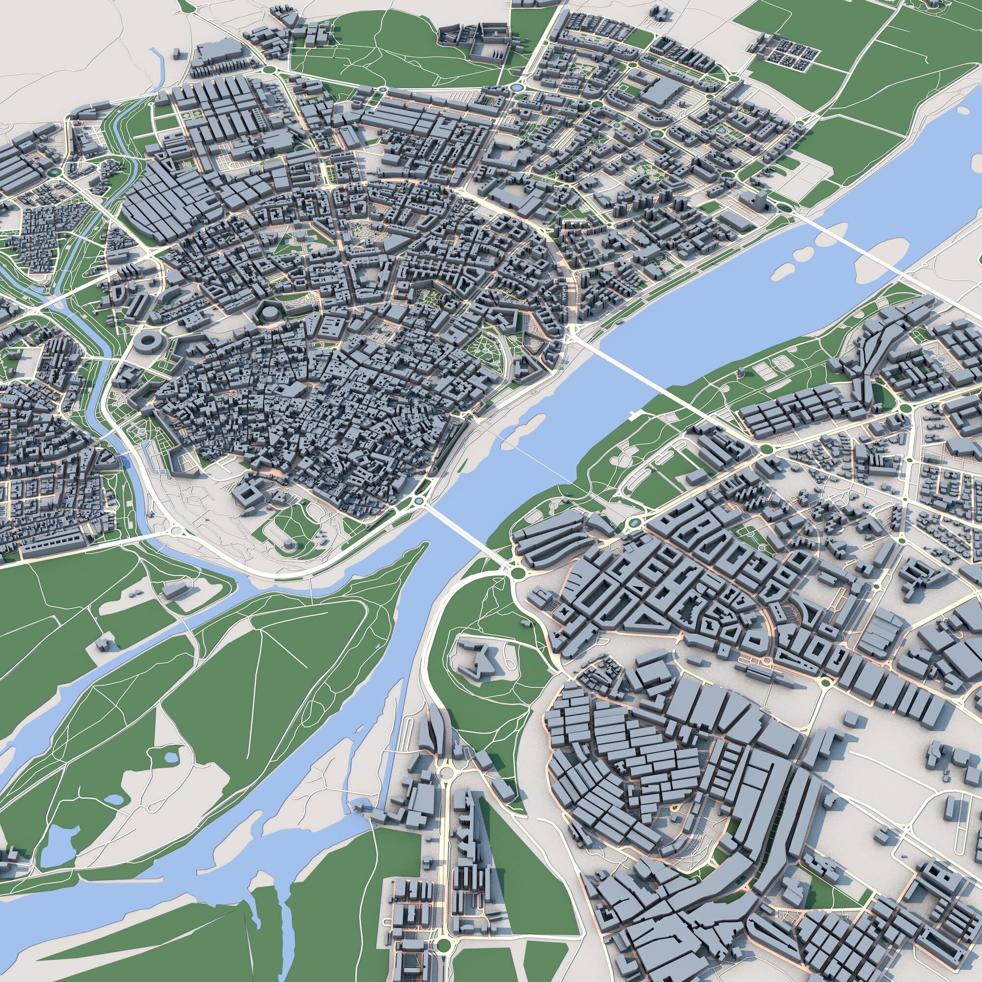 Badajoz City Spain 3D model_6