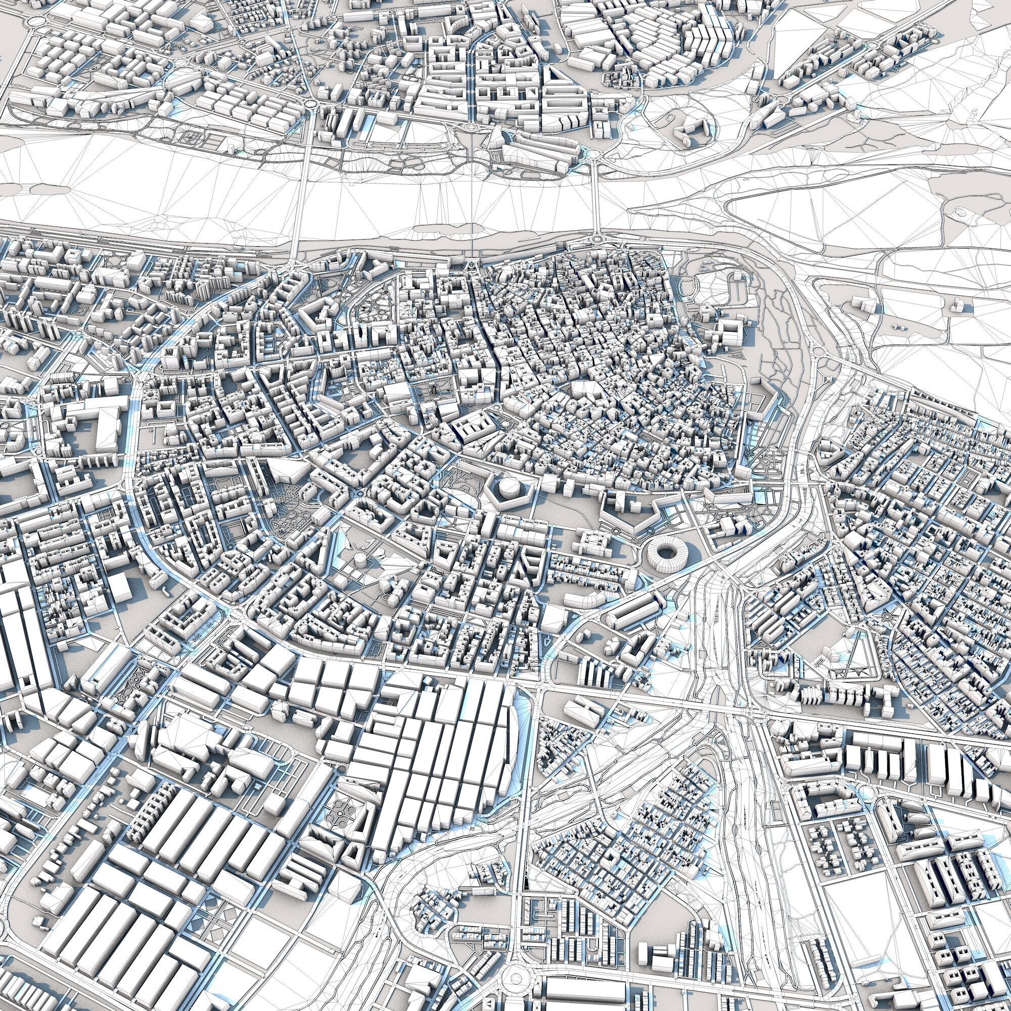 Badajoz City Spain 3D model_8