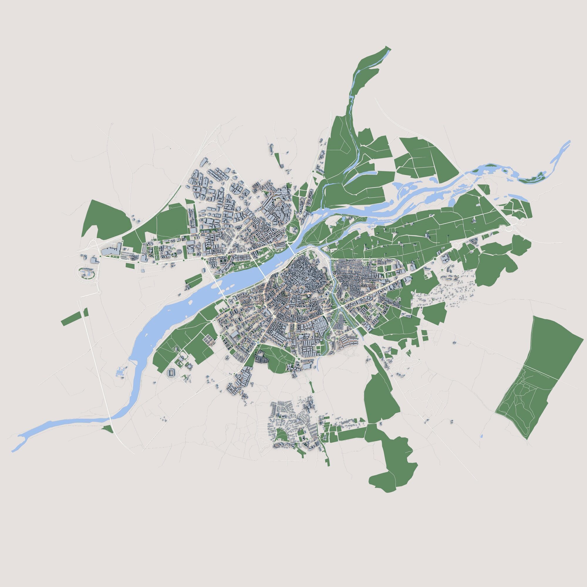 Badajoz City Spain 3D model_1