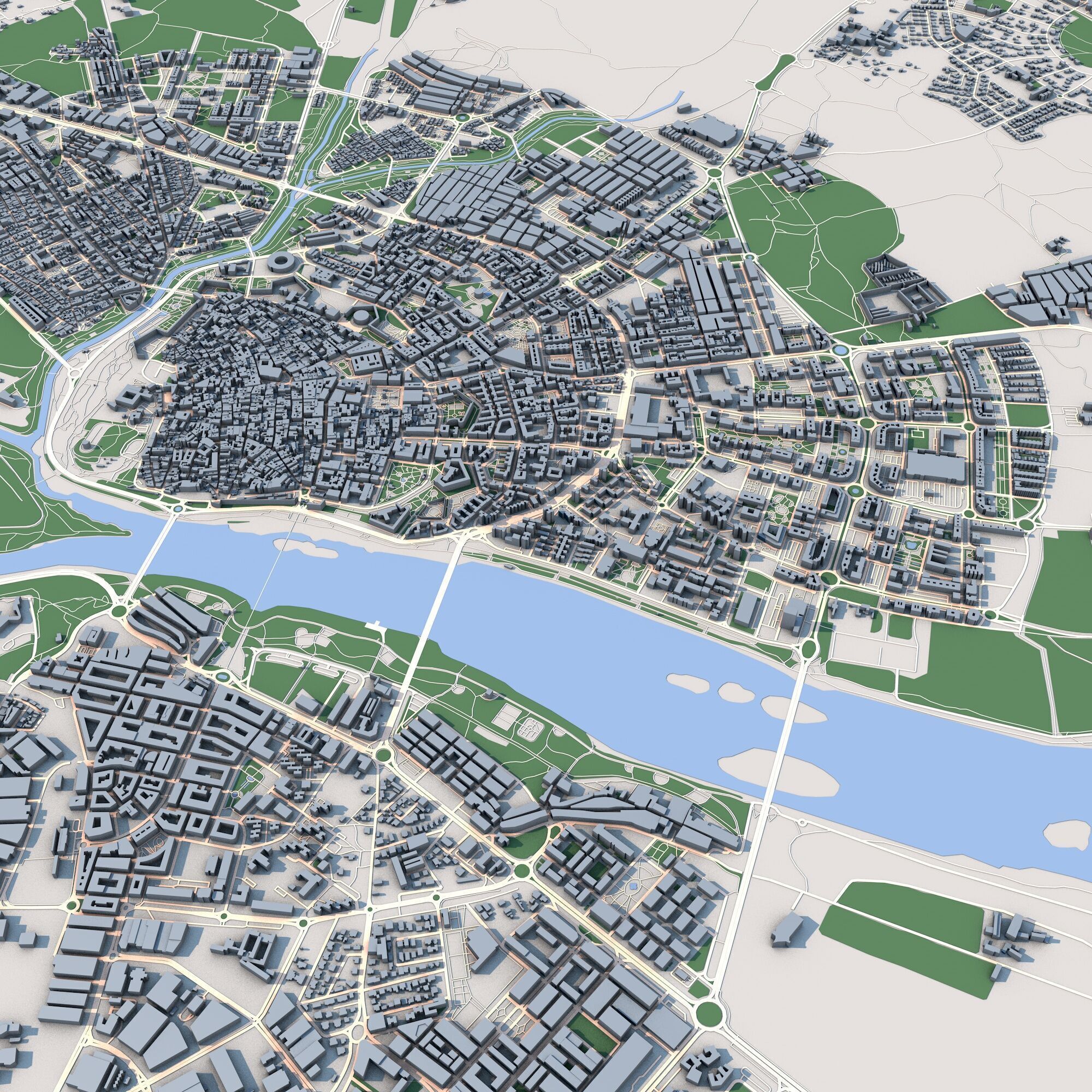 Badajoz City Spain 3D model_7