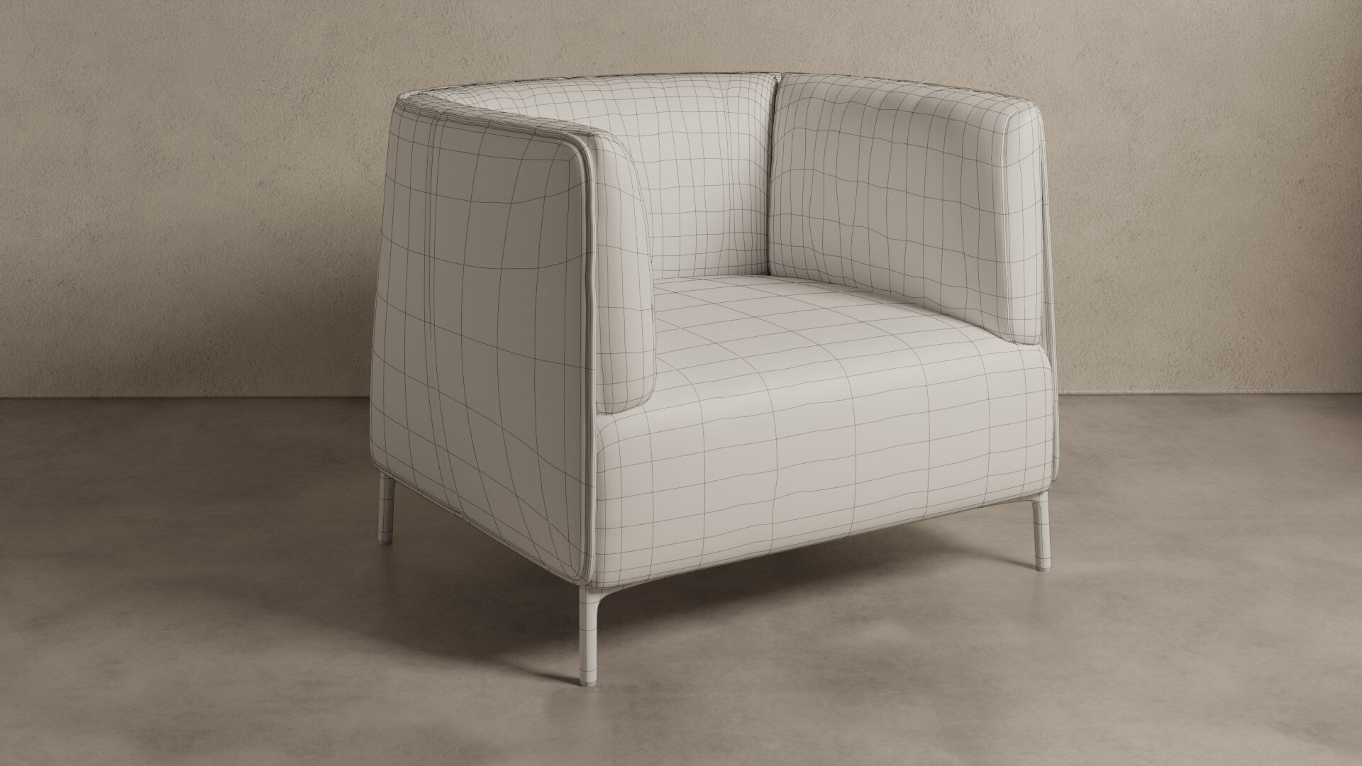 CB2 Clarendon Leather Accent Chair 3D model_4