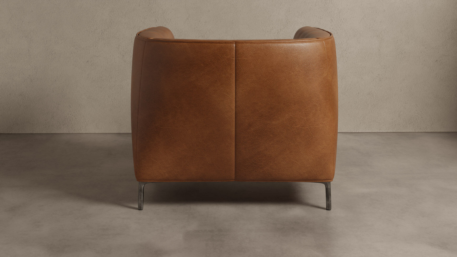 CB2 Clarendon Leather Accent Chair 3D model_3