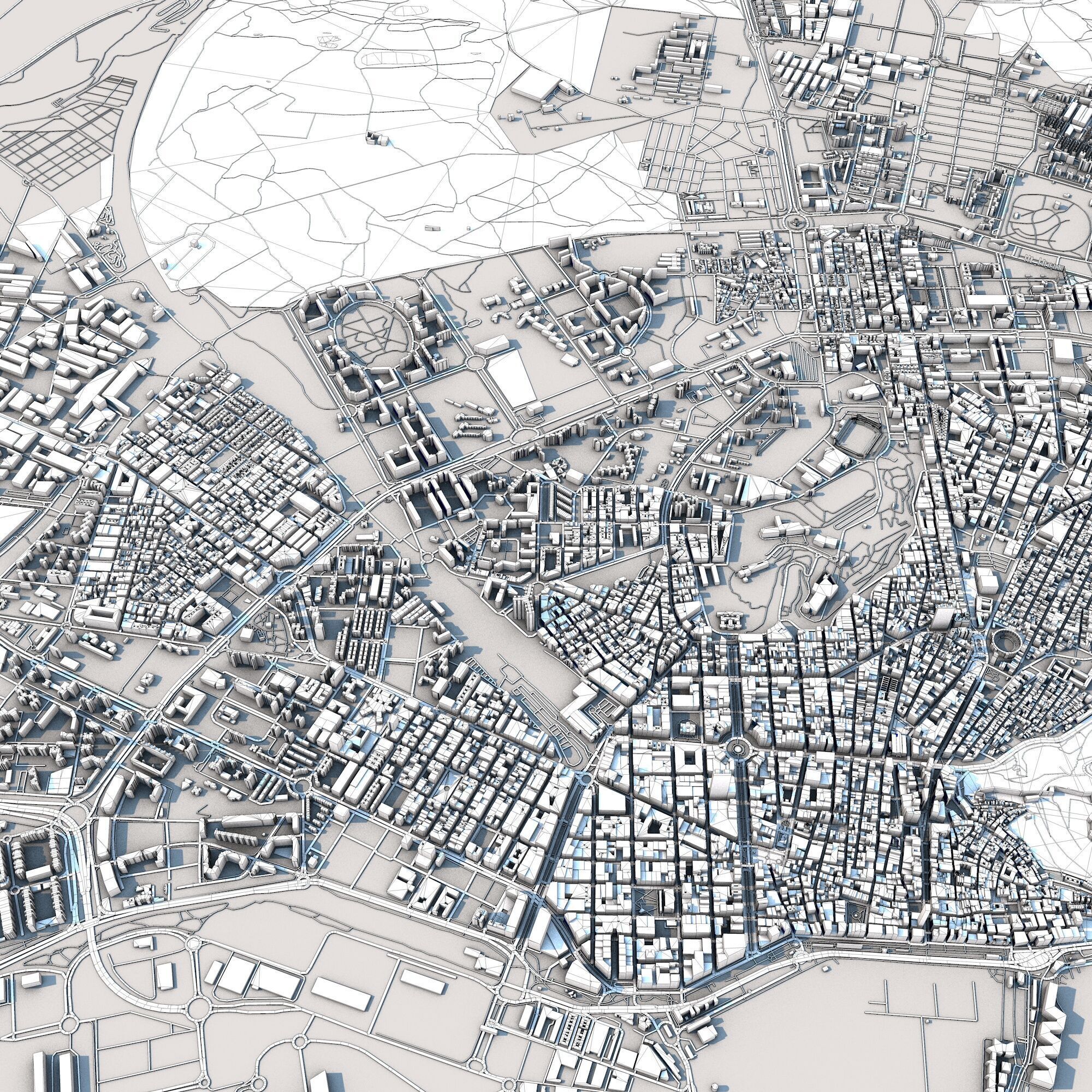 Alicante City Spain 3D model_9