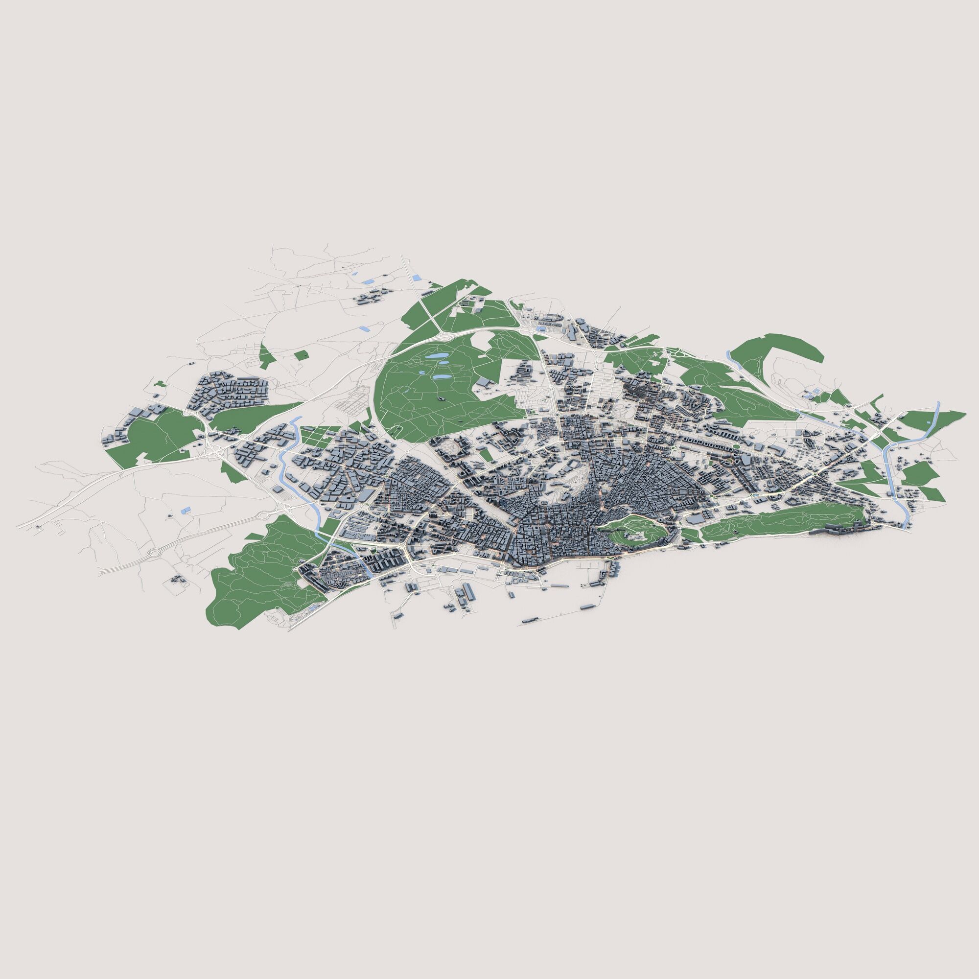 Alicante City Spain 3D model_3