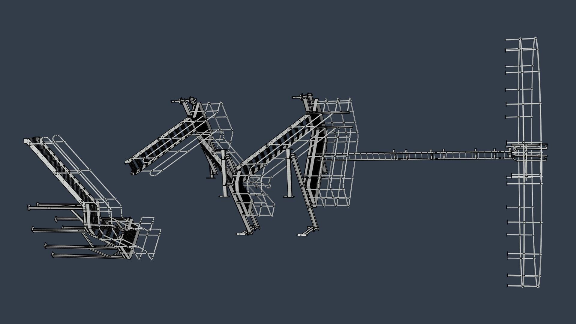 Water Tower Access Staircase 3D model_6