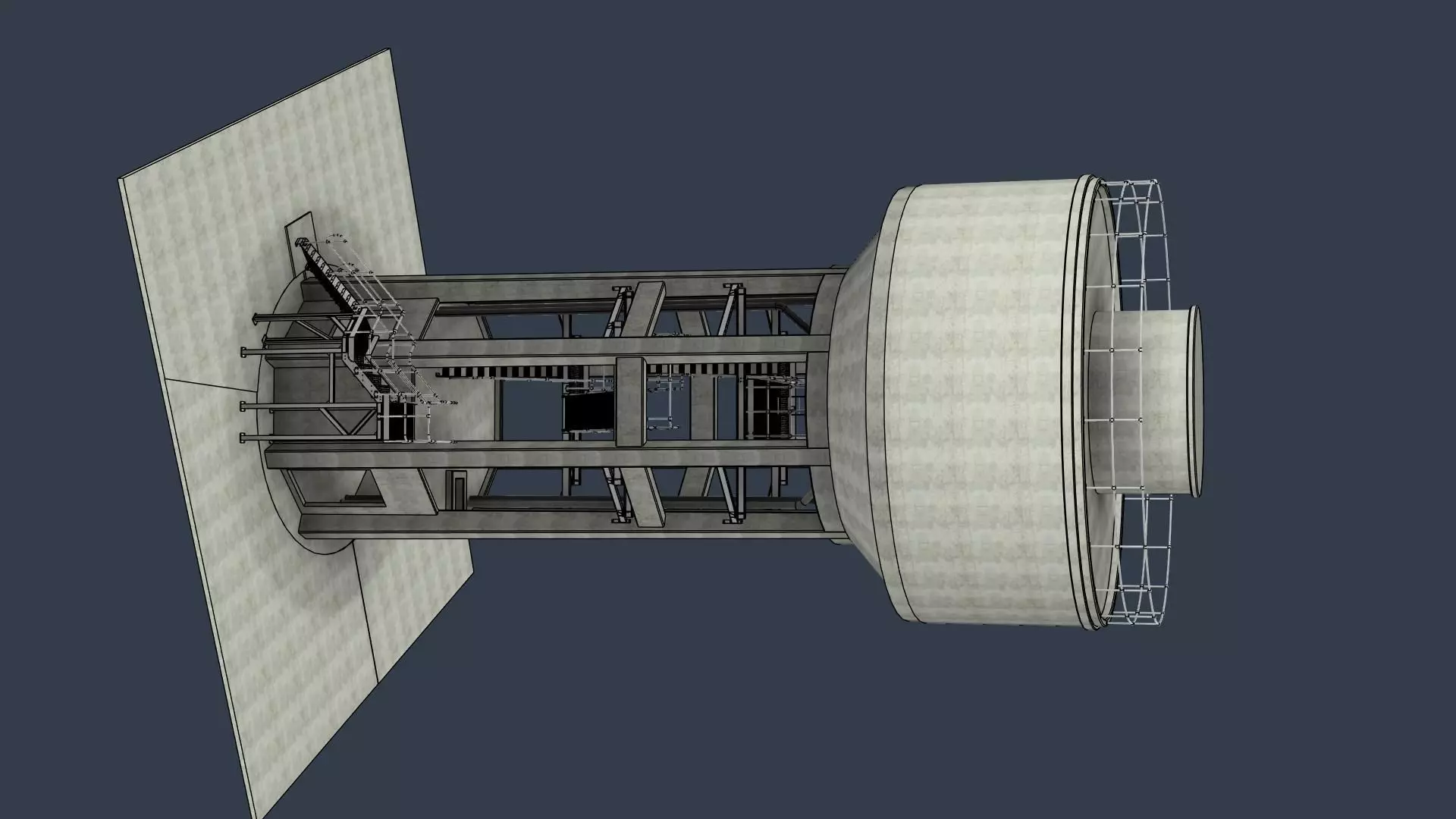 Water Tower Access Staircase 3D model_0