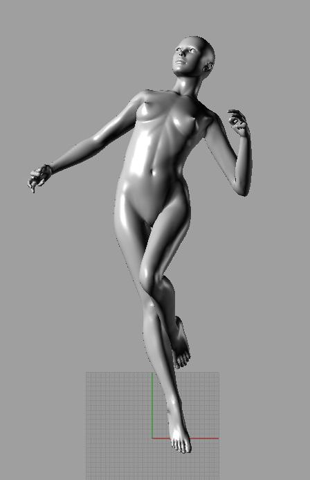 Nude Girl Model 3D model_1