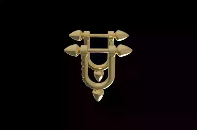 Earring Stud With Conical Thorns