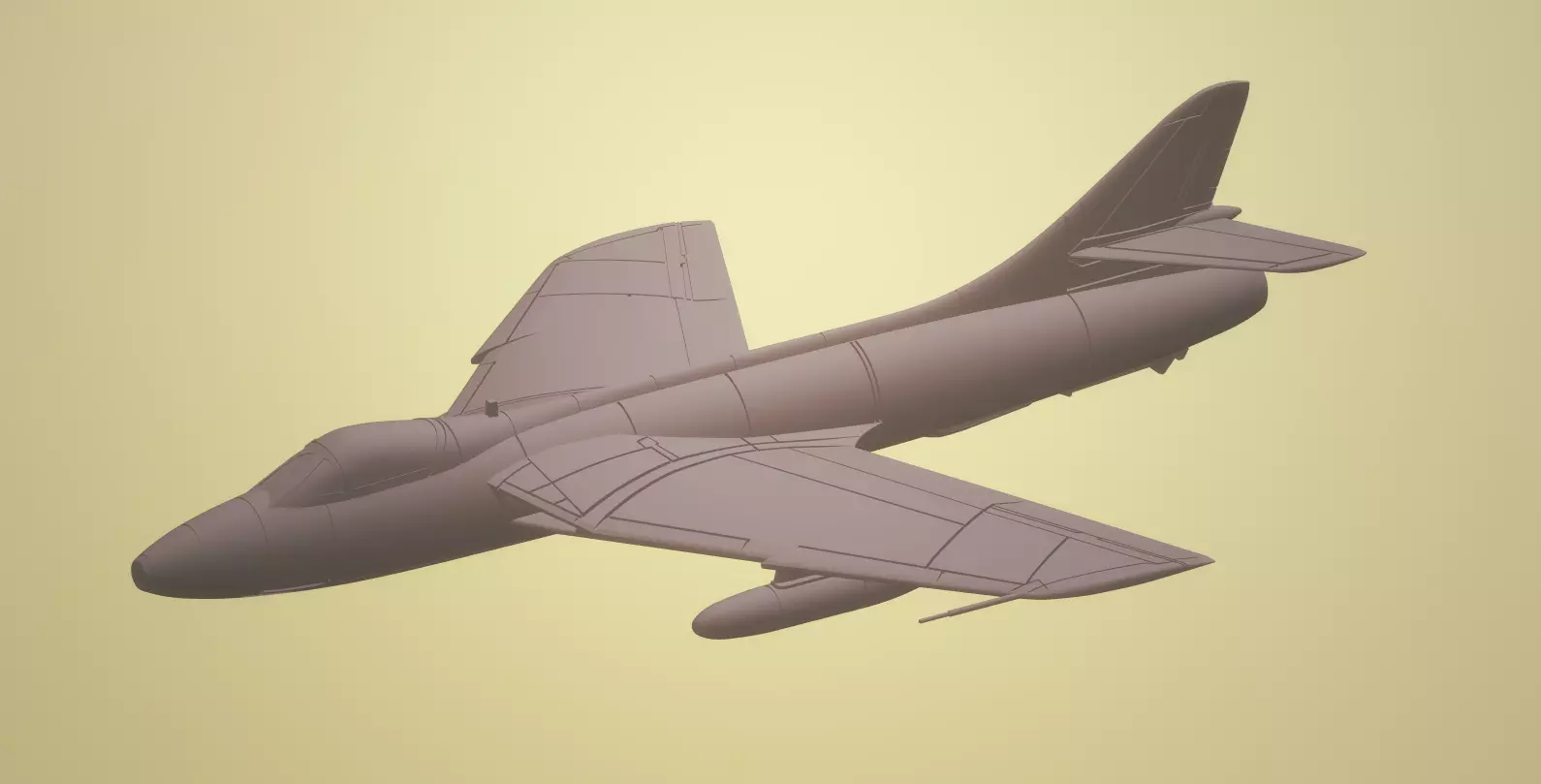 HAWKER HUNTER GA-11 1-72 SCALE HIGHLY DETAILED MODEL 3D print model