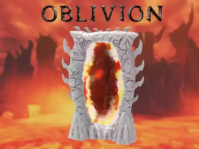 Elder Scrolls IV Oblivion Gate Statue Sculpture 3D print model