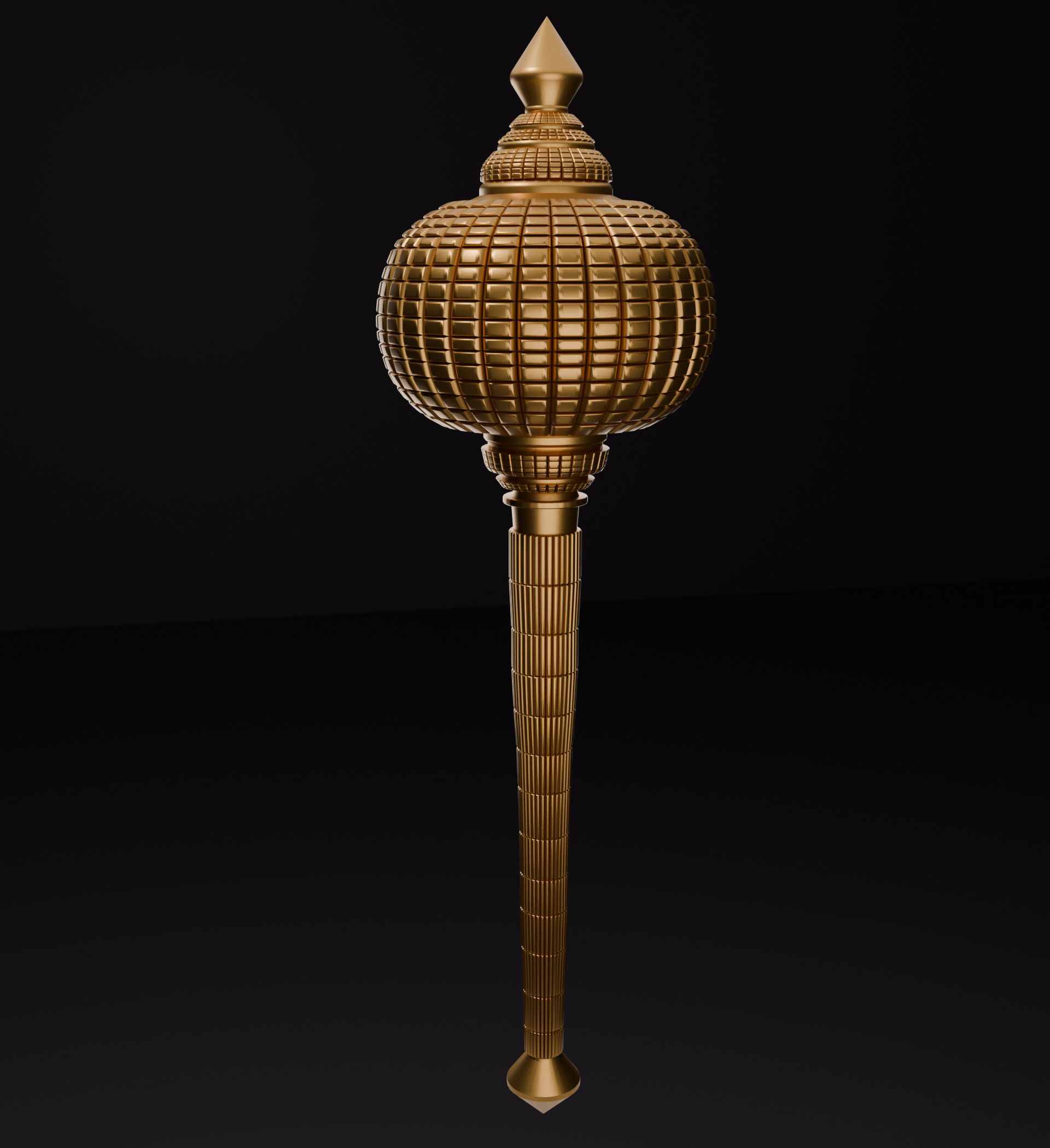 Royal Ornate War Mace  High-Detail 3D Model Low-poly 3D model_1