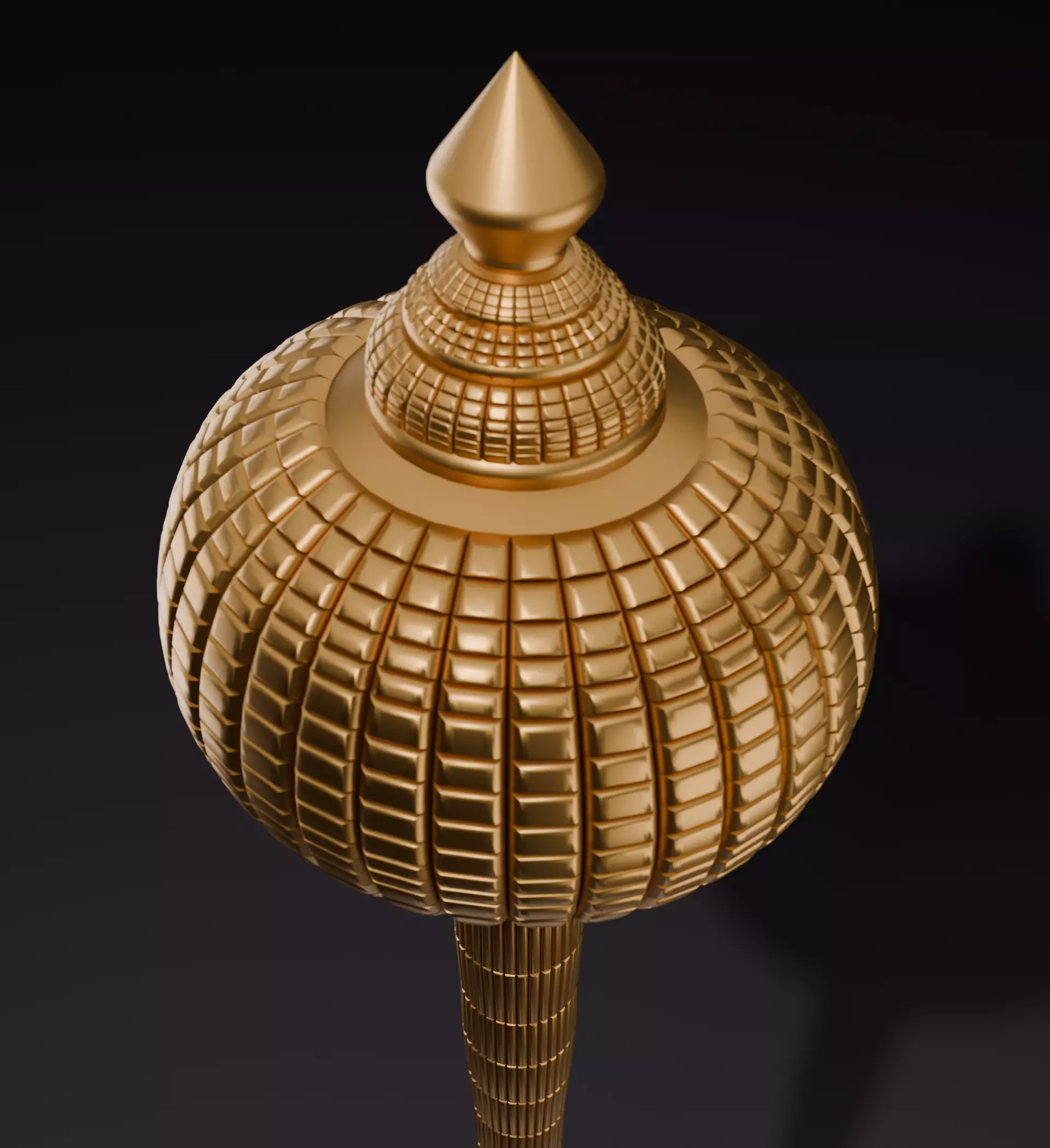 Royal Ornate War Mace  High-Detail 3D Model Low-poly 3D model_0