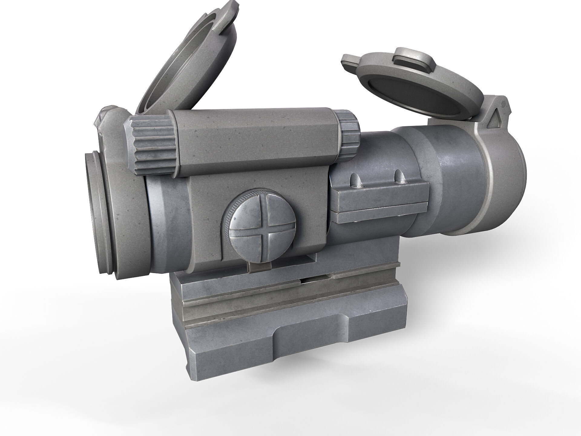 Optical sight Low-poly 3D model_6