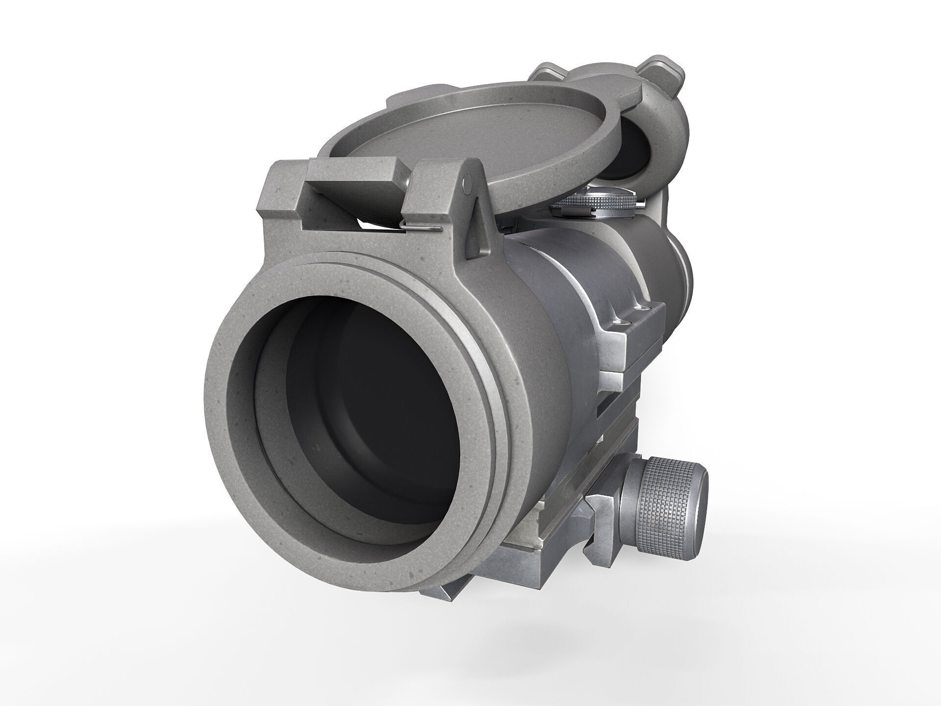 Optical sight Low-poly 3D model_3