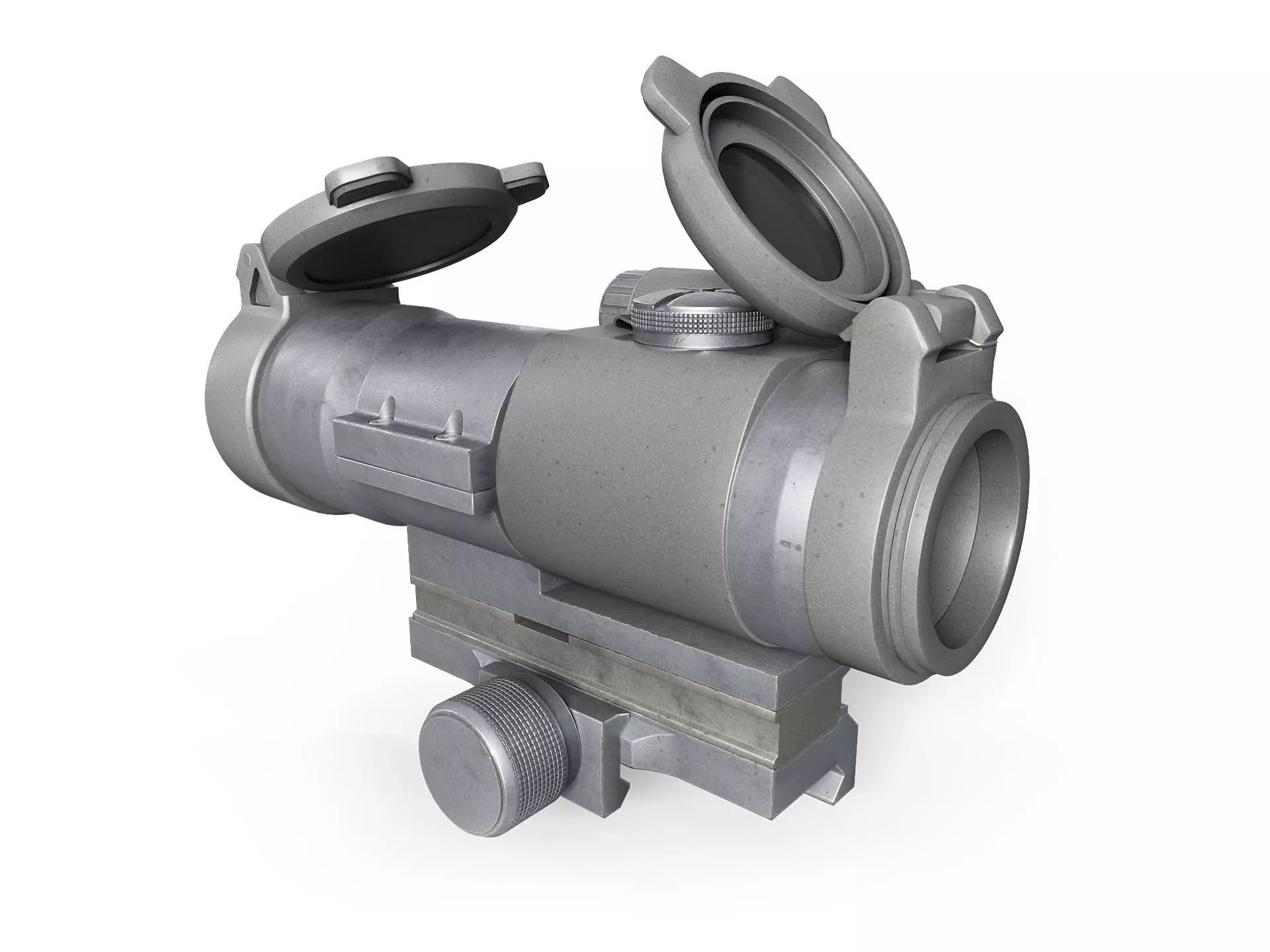 Optical sight Low-poly 3D model_0