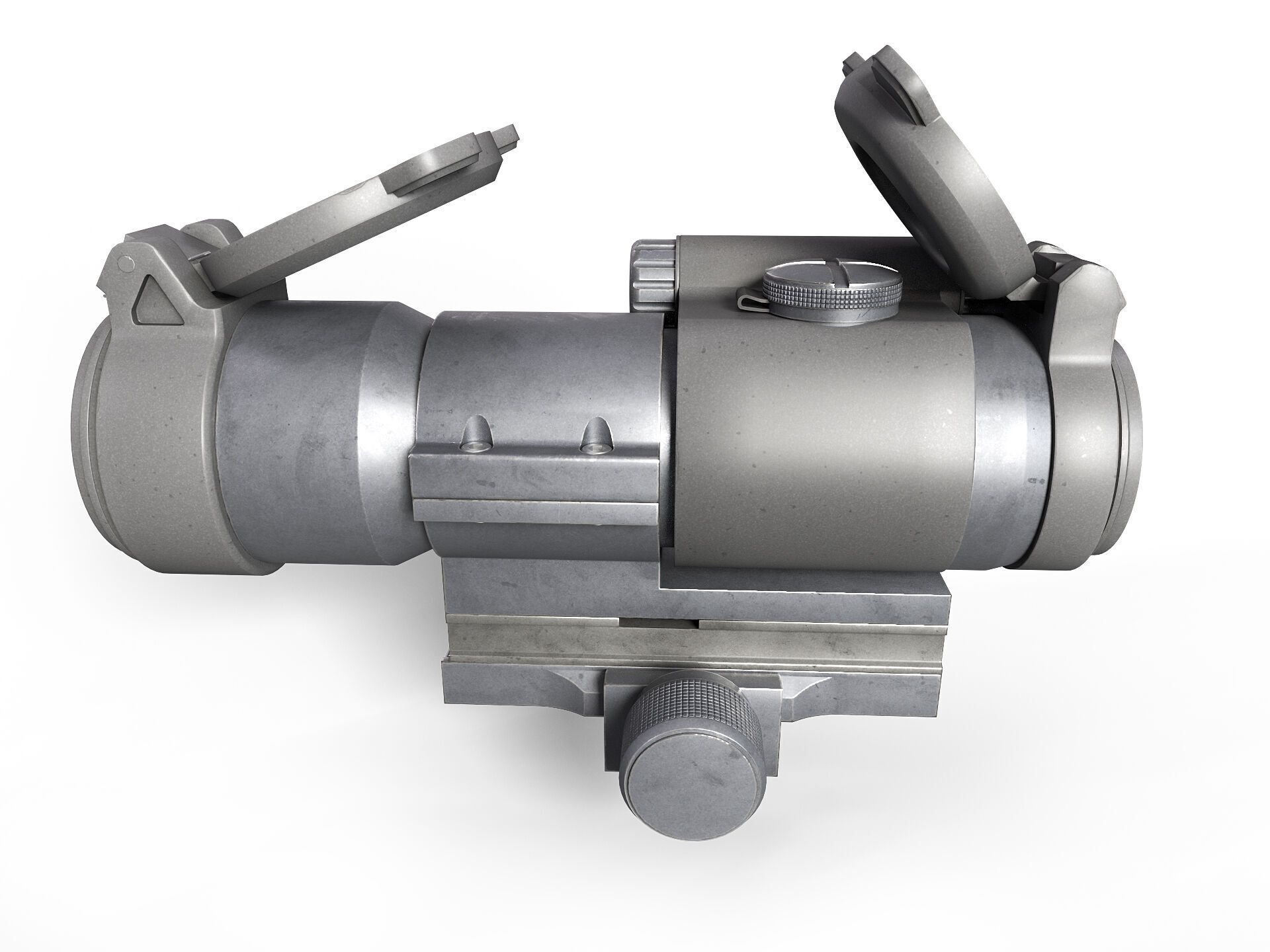 Optical sight Low-poly 3D model_1