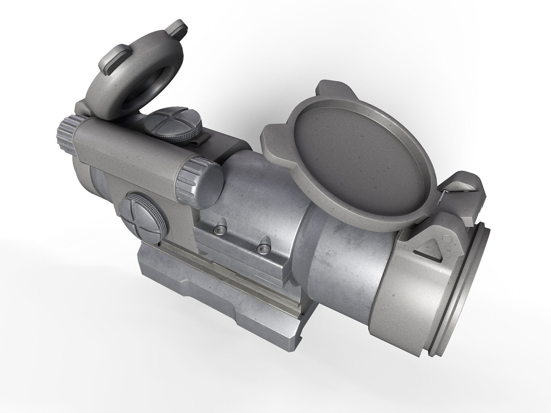 Optical sight Low-poly 3D model_8