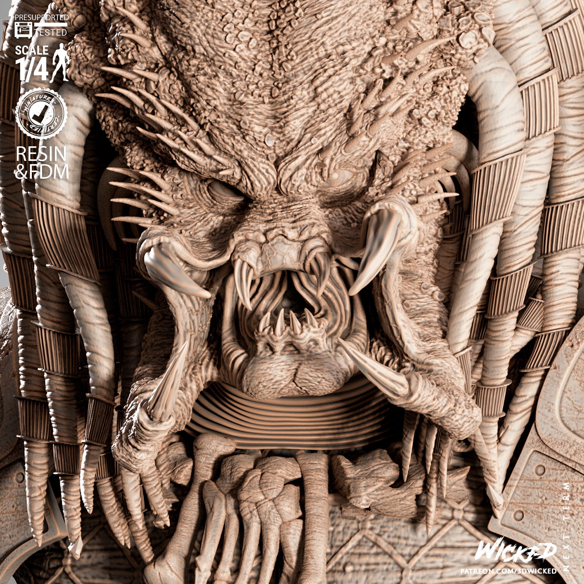 Wicked Movies Predator Portrait Bust 3D print model_11