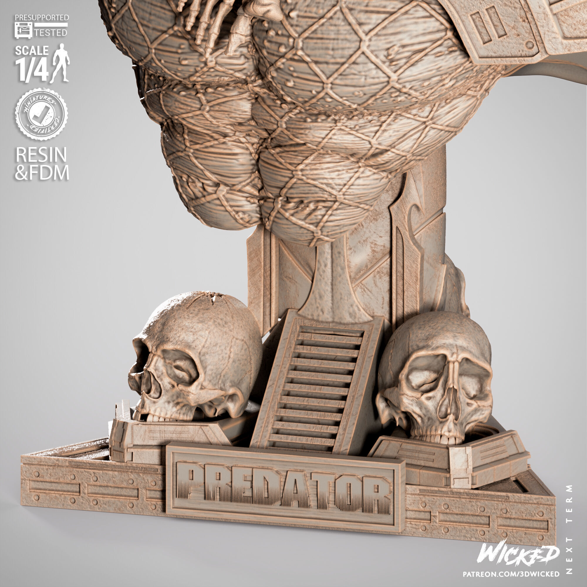 Wicked Movies Predator Portrait Bust 3D print model_7