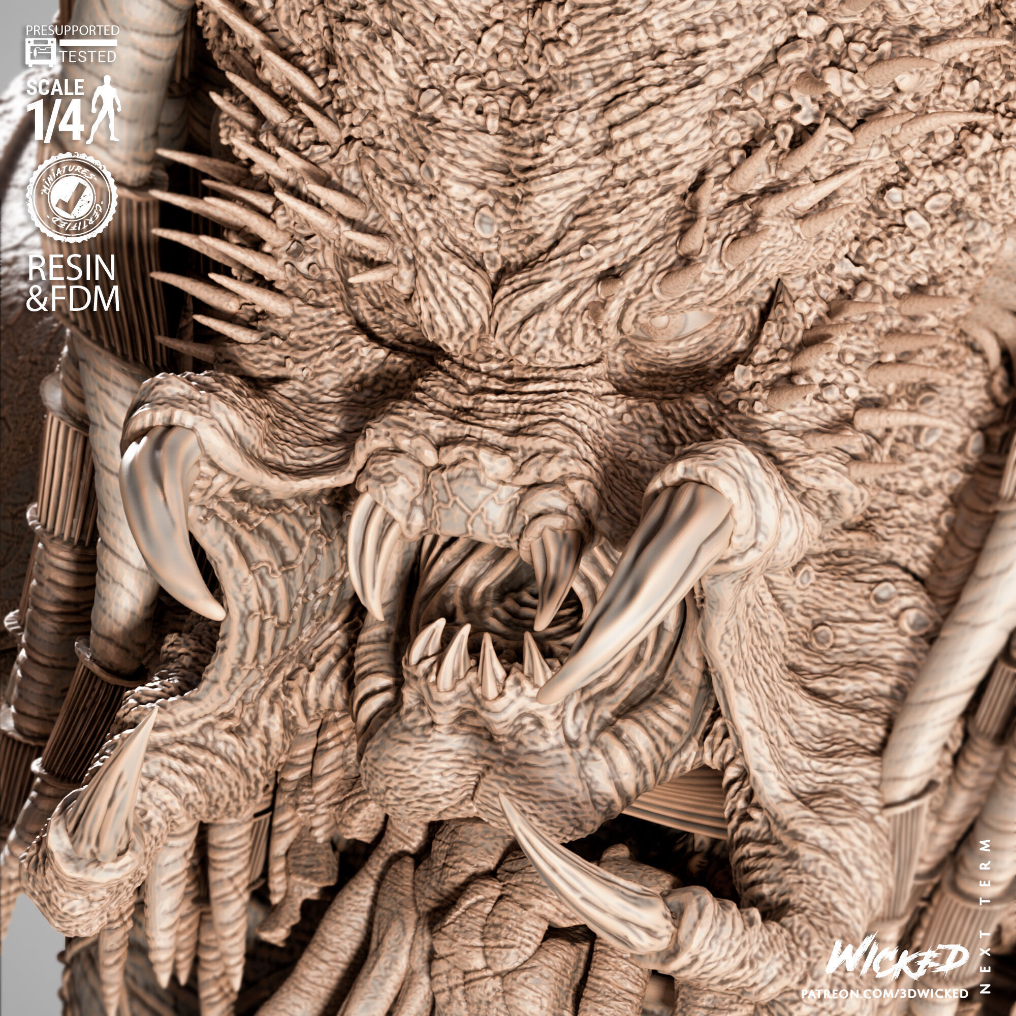 Wicked Movies Predator Portrait Bust 3D print model_23