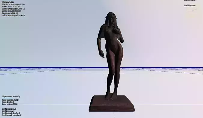 Elven Girl Marble Statue - The Witcher 3 Wild Hunt Free low-poly 3D model