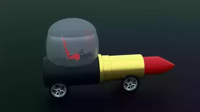 lipstick 3d model car 