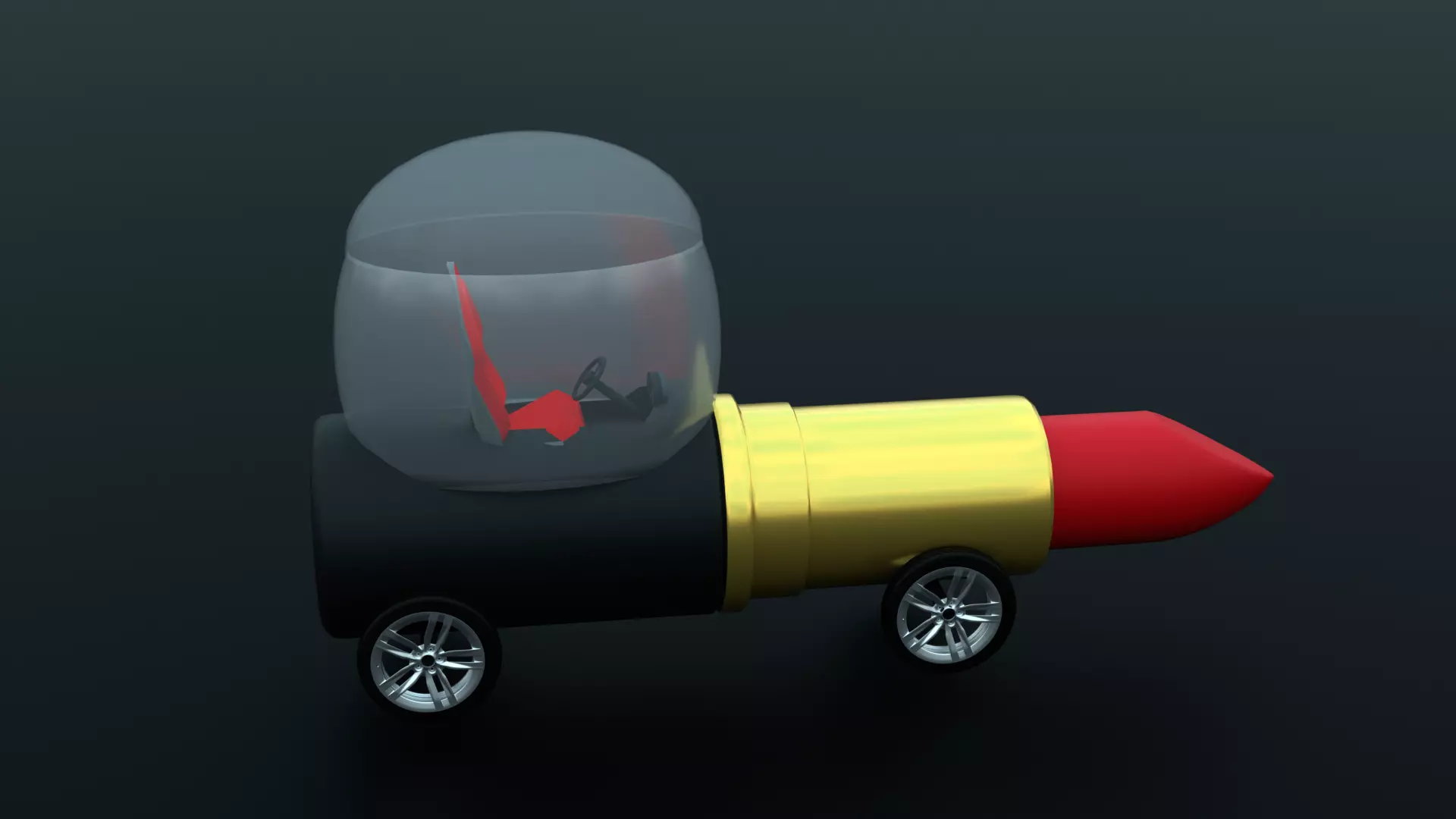 lipstick 3d model car  Low-poly 3D model_0