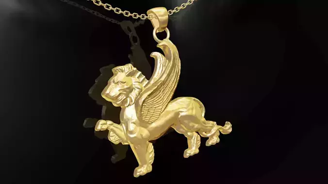 Lion gold pendant jewelry